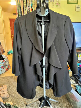 Calvin Klein Black Waterfall Jacket Size 14